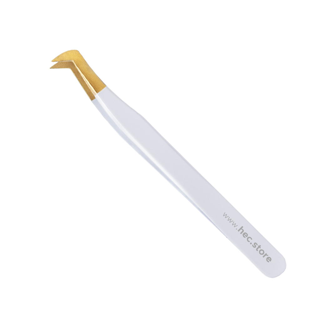 Pinzetta Ciglia Volume ad elle 90-gradi Punta Grossa foto intera di una Pinzetta Ciglia Volume ad L 90-gradi Punta Grossa