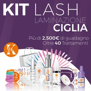 prodotti cosmetici ciglia in piedi con sfondo viola e bianco