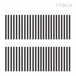 foto di 30 Macro Brush Applicatori in Microfibra verticali color nero