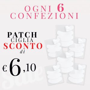 riquadro grigio con scritta sconto Patch Ciglia Gel