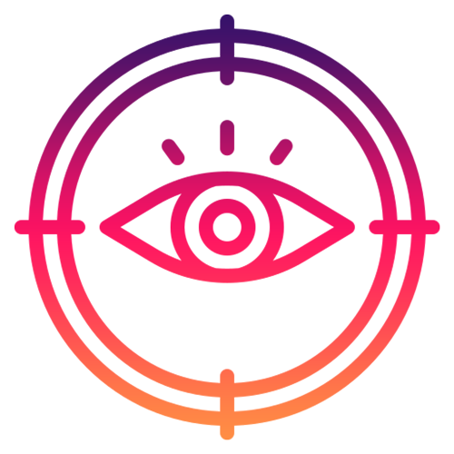 occhio stilizzato con mirino intorno