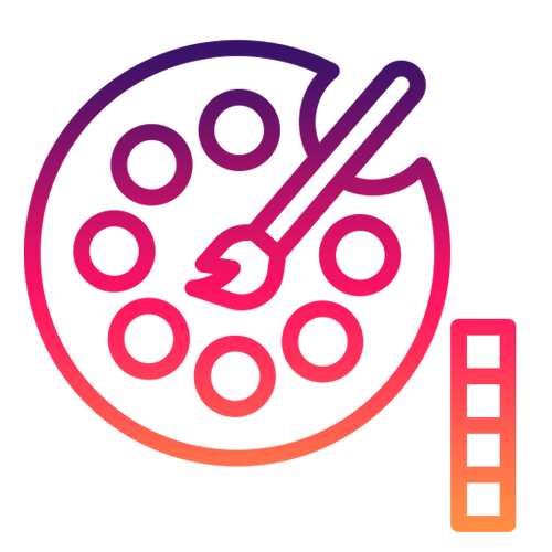 icona stilizzata di tavola colori pittura