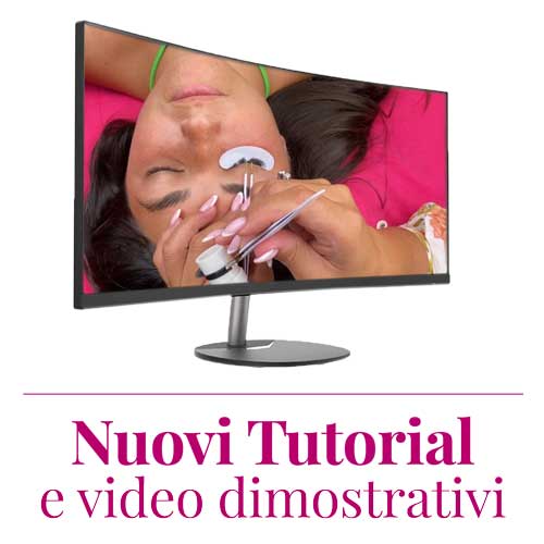 monitor ovale con imagine dentro di extension ciglia
