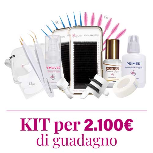 set di prodotti in piedi e con scritta sotto