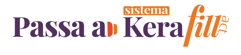 Scritta passa a kerafill con frecce rosse al centro