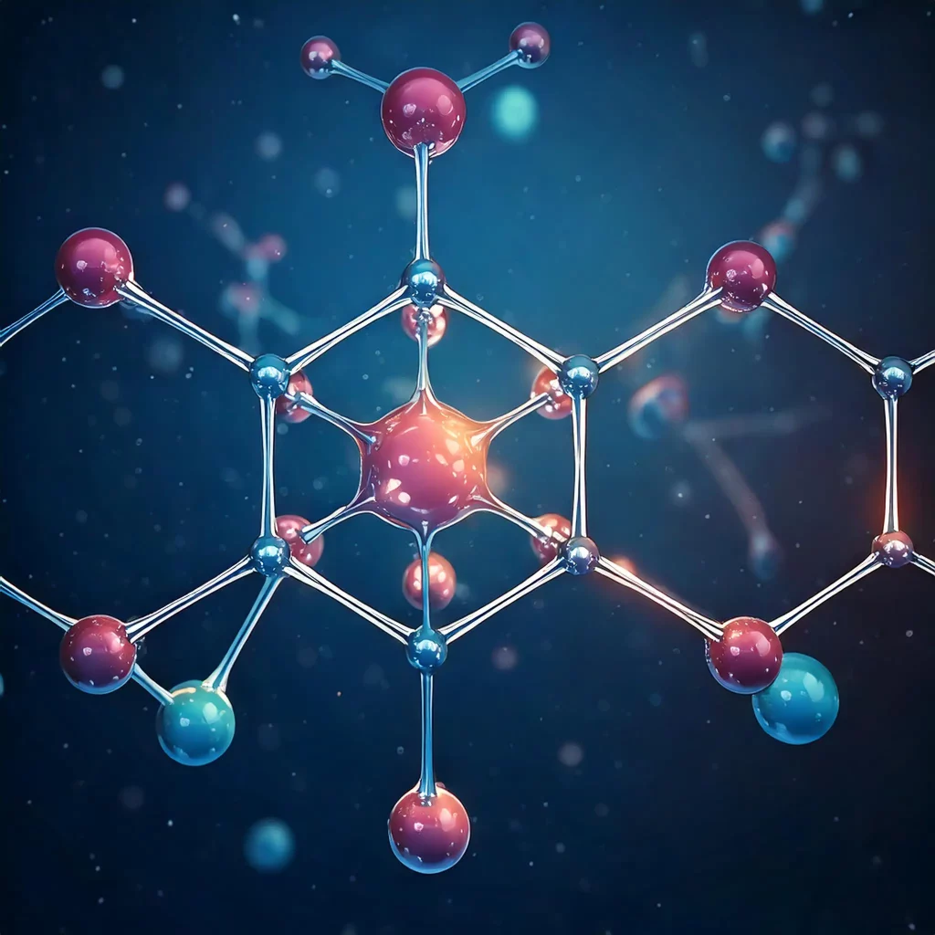 Immagine intelligenza artificiale di molecole