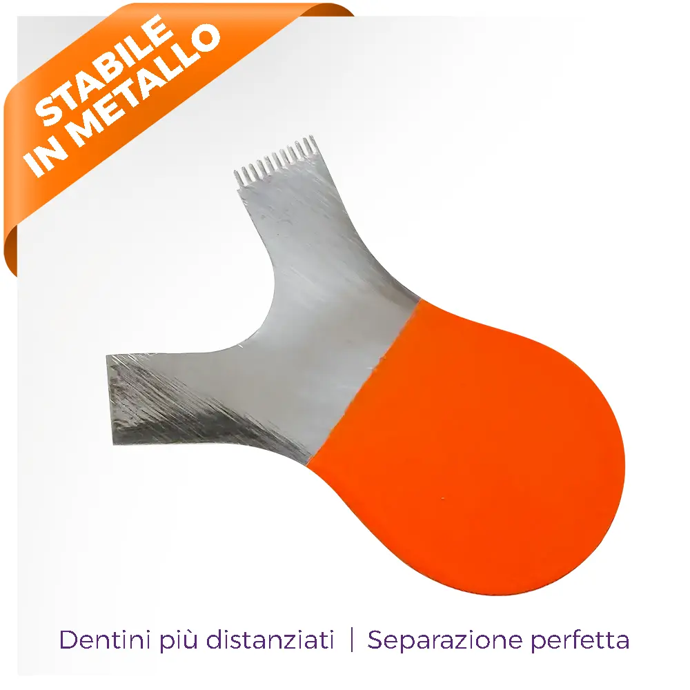 Pettinino Y in Metallo Pettinino Y in Metallo e con presa color arancione