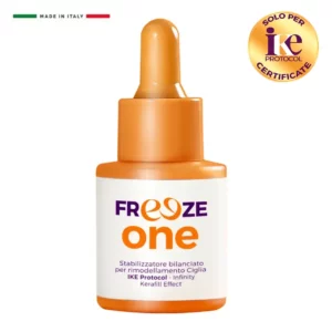 freeze one laminazione ciglia bollino Contenitore cosmetico arancione con pipetta sul tappo e sigillo laterale