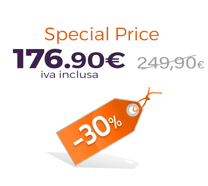 prezzo color viola e cartellino offerta con filo