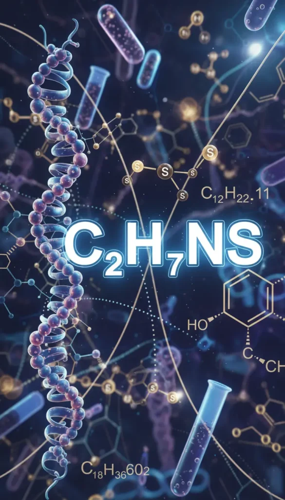 insieme di immagini 3D raffiguranti catene e molecole cheratiniche con scritta in bianco davanti